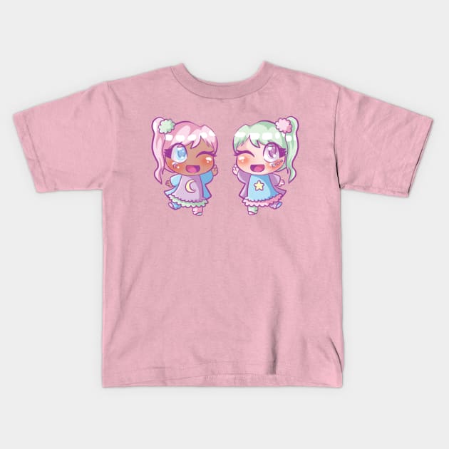 Kawaii Girls Kids T-Shirt by SaganPie